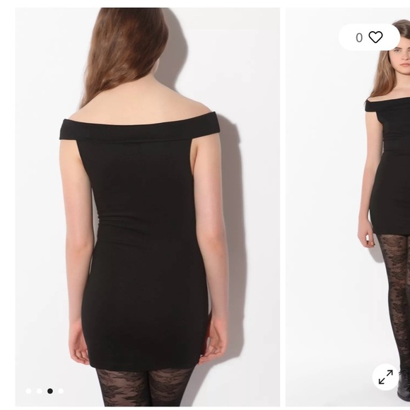 Urban Outfitters Women's Black Off-The-Shoulder Mini Dress Size S - Picture 2 of 7